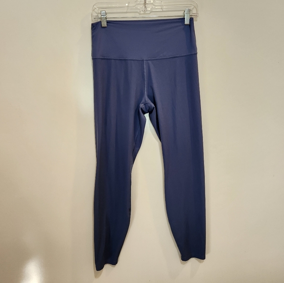 All In Motion Blue Ribbed Leggings High Waisted Athletic Athleisure Size Medium - Picture 1 of 6
